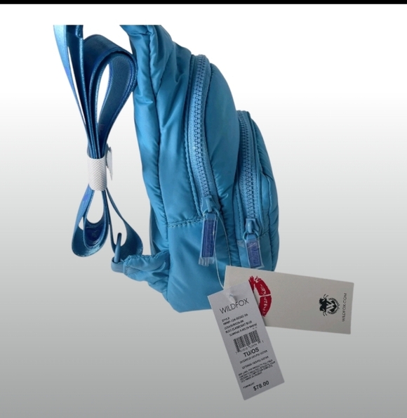 Wildfox 💋 Parachute Crossbody Sling Bag (Aqua 🩵) - Picture 6 of 10